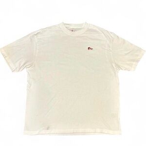 Jordan 1 White Short Sleeve T-Shirt with Small Red Logo